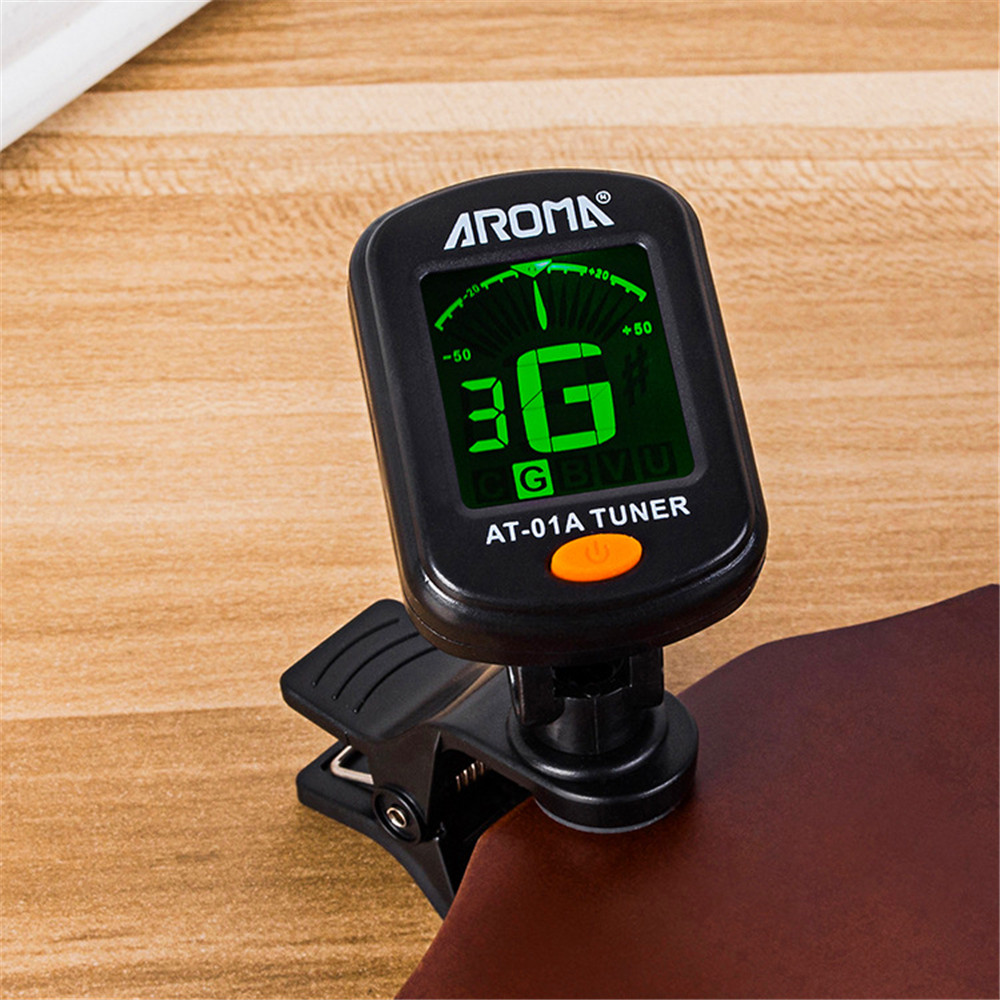 Оптовая продажа, гитарный тюнер AROMA, гитарный тюнер, Классическая гитара, укулеле, бас-тюнер, аксессуары для музыкальных инструментов