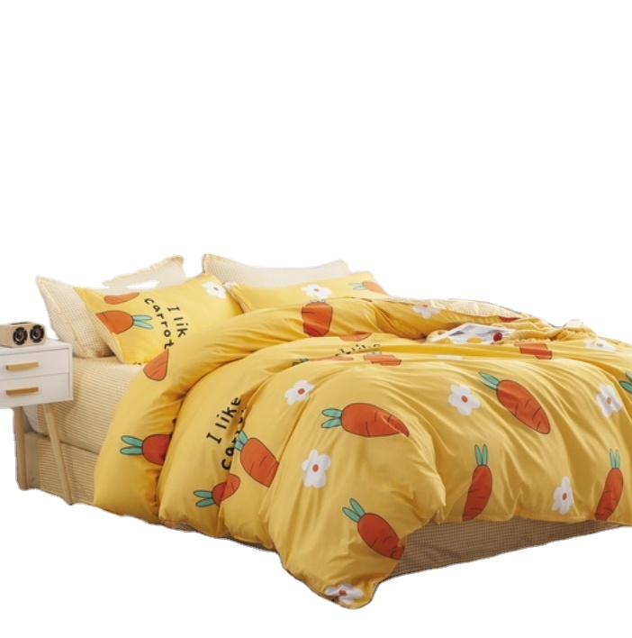 Big Flower Bedding Set Luxury European 100% Soft Polyester Duvet Covers Set in Queen Size