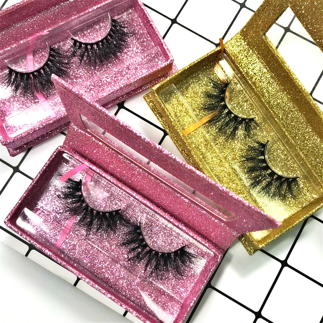 Hot Sale Fluffy 7D 5D 3D Mink Eyelashes Custom packing box Full Strip 25 mm Mink Lashes