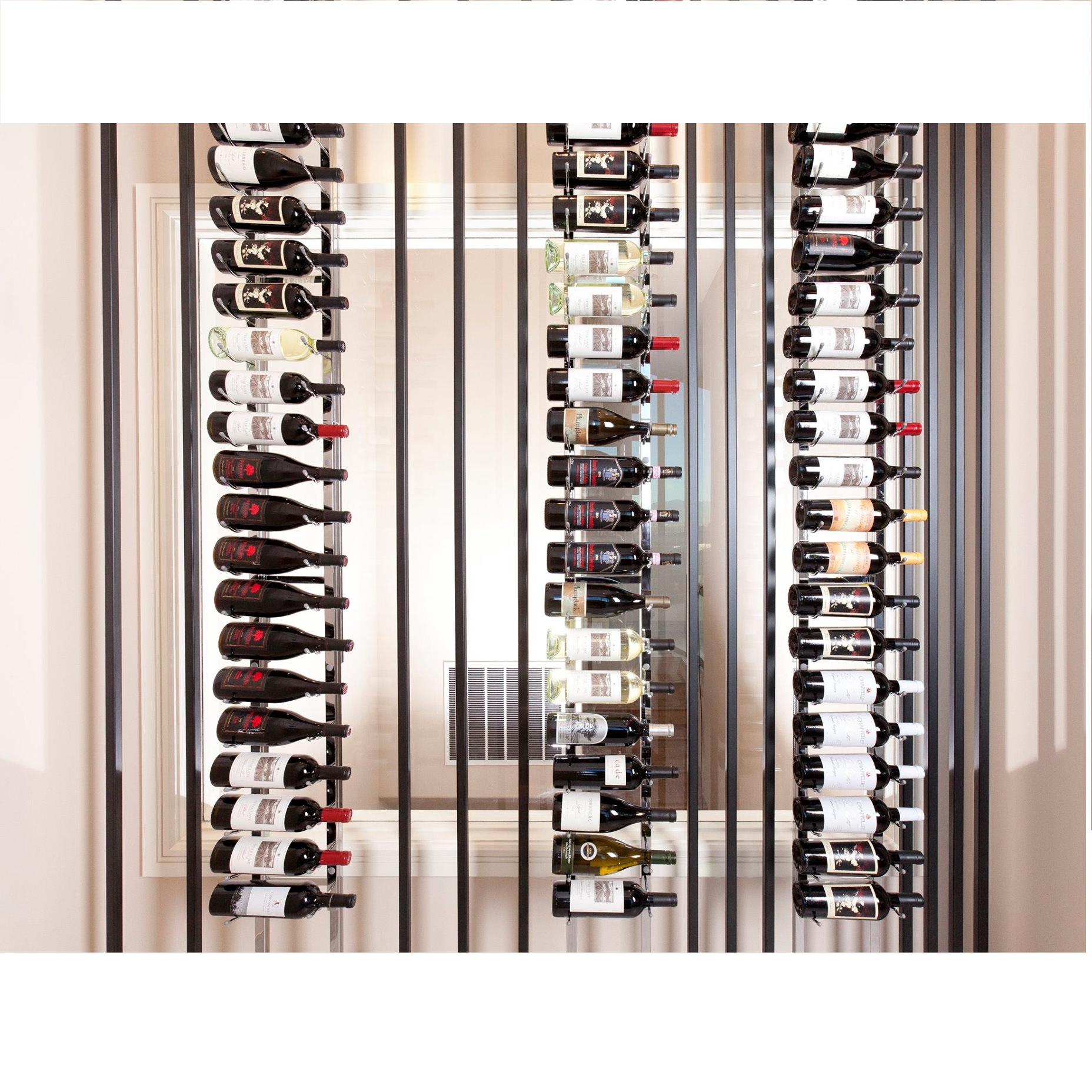 Minghou Hotsell Wall mounted stainless steel wine rack wine bottle display rack