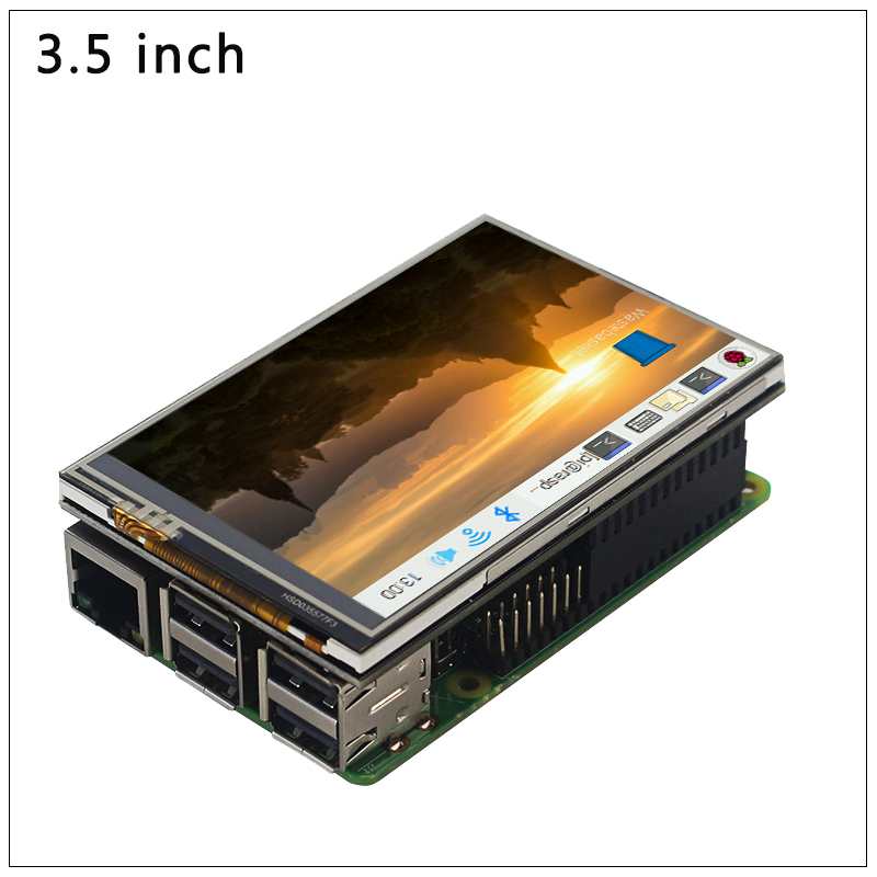 3.5 inch Touch Screen for Raspberry Pi 4B/3B+/3B 125MHz SPI LCD Display for Raspbian/Ubuntu/Kali/Retropie