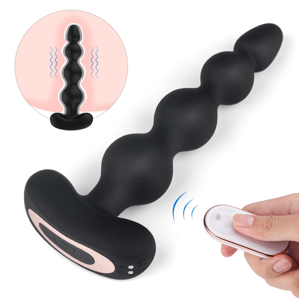 Electric silicone remote vagina vibrator vibrating butt plug prostata massager anal sex toys anal beads for women men