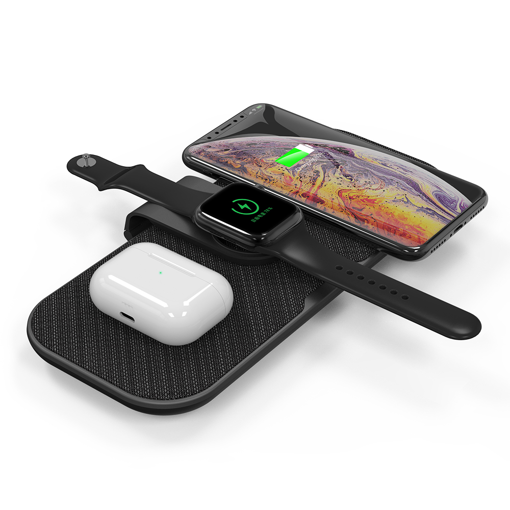 3 в 1 несколько 15 Вт быстрая Беспроводная зарядка airpods наушники smartwatch смартфоны для iWatch Samsung часы Зарядка держатель