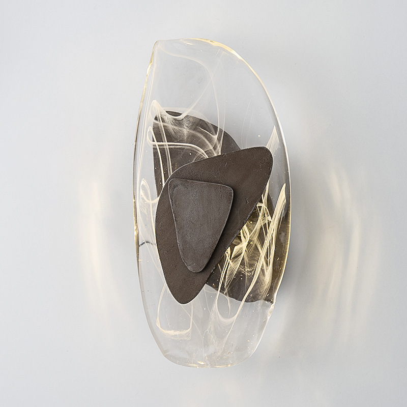 Nodic New Style Modem Nordic Clear Lucency Glass LED Wall Lights Decorate Luxury Night Retro Wrought Iron Lamps Bed Corridor