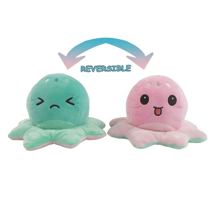 Gold Plush Toy Manufacturer Custom Plush Toys Reversible Octopus
