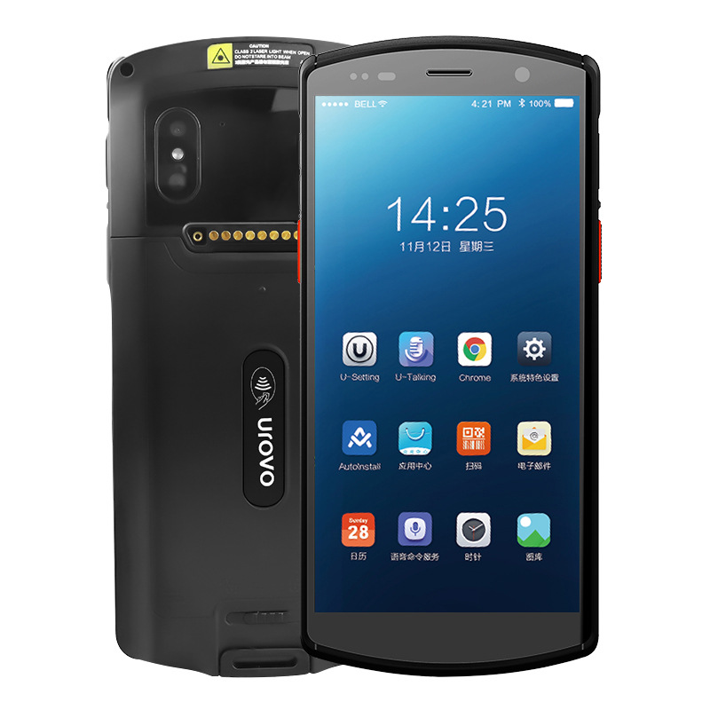 UROVO DT50, корпоративный мобильный компьютер, КПК, поддержка RFID, сканер штрих-кодов, терминал данных, логистика склада, Android 9,0, UROVO DT50