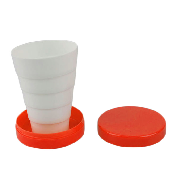 160ML Wholesale Folding Portable Collapsible Plastic Cups Telescopic Cups Camping Hiking Drinkware Random Color
