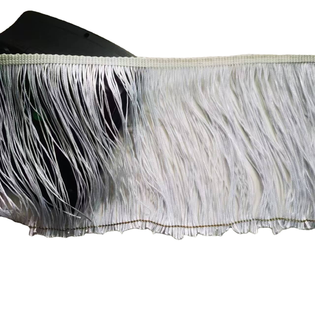 12CM white Polyester Tassel fringe trim for Tapestry Fabrics and Textile Raw Materials Textile Accessories