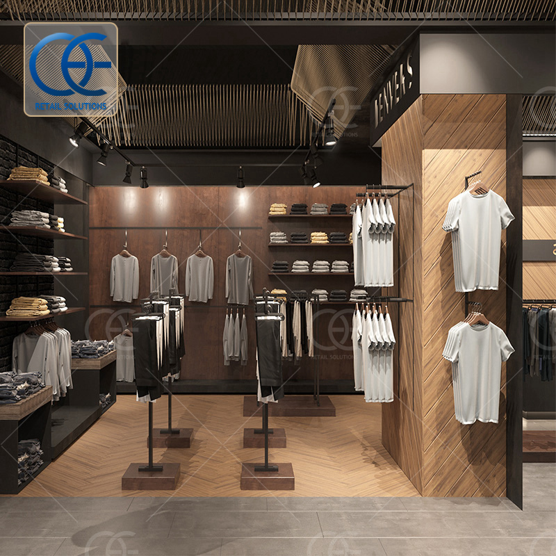 Clothing Store Display Racks Clothes Shop Equipment Men's Clothing Chop For Mall Clothing Store