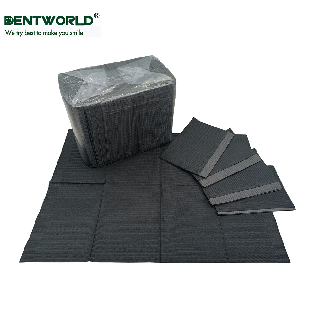 Tattto предлагает 13 "x 18" 3py тату-нагрудник, Временный нагрудник 500pk, Одноразовые черные стоматологические тату-нагрудники для боди-арта