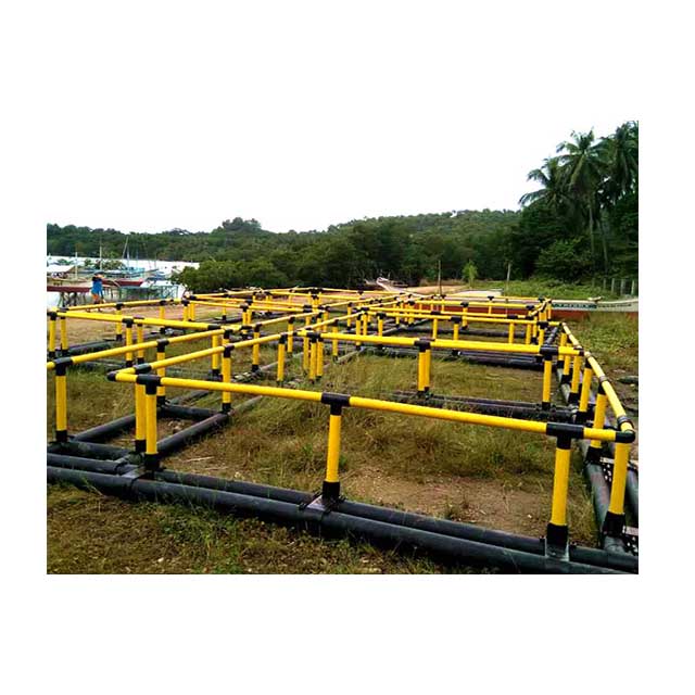 4x4 м квадратная HDPE рыболовная клетка плавающая клетка для рыбного хозяйства в озере или реке