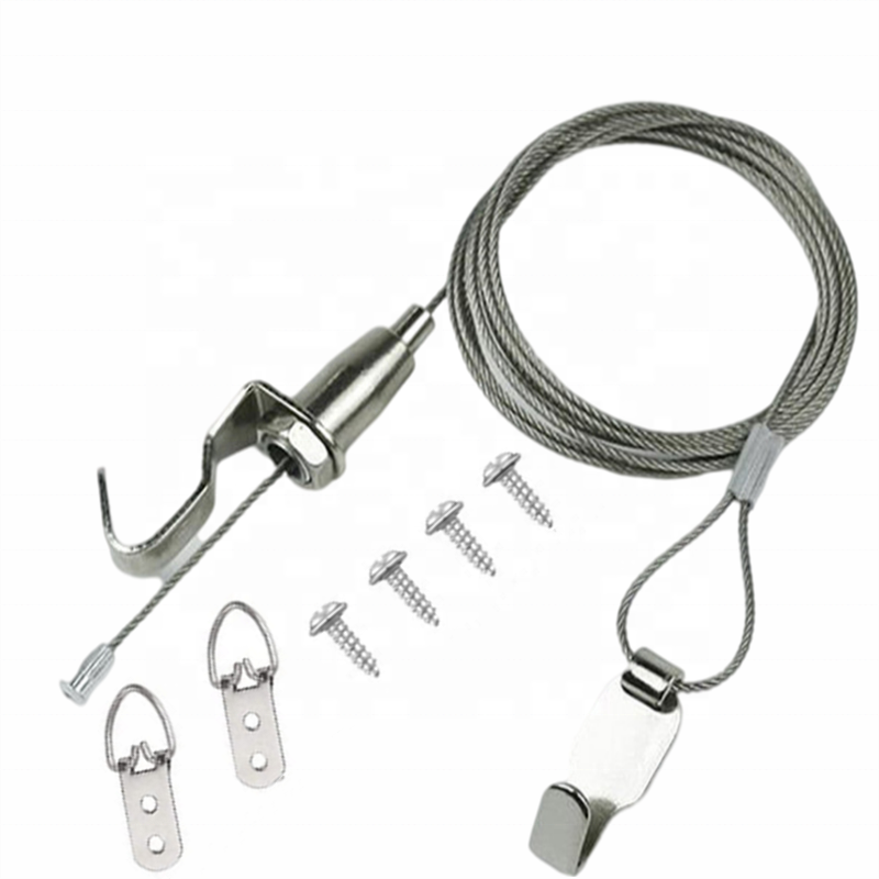 Heavy Duty Picture Hanging Wire kit for Mirror Wall Picture/Light Lamp  2m Stainless Steel Hanger Wire Rope Kit