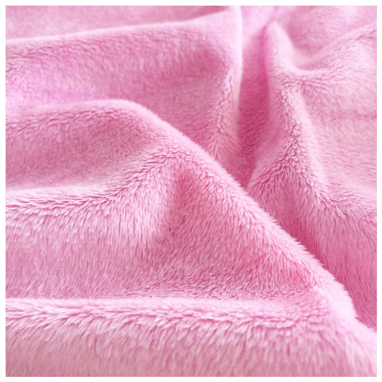 100% polyester velboa super soft low pile plush velour minky fabric