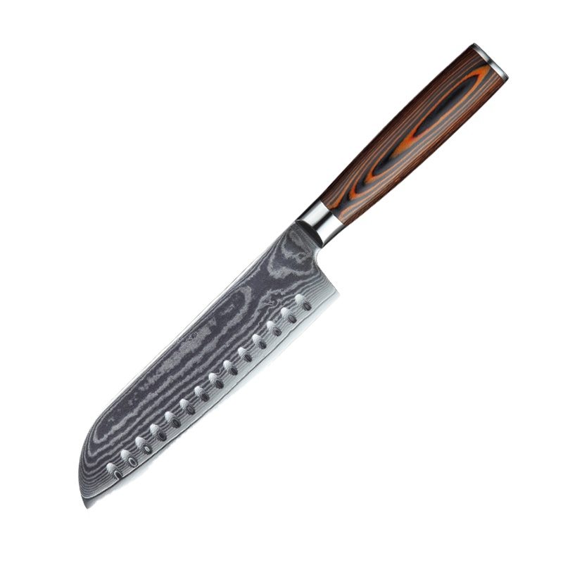 Damascus Santoku Knife Hot Sale Santoku Knife Pakka Wood handle VG-10 67 Layers Damascus Knife