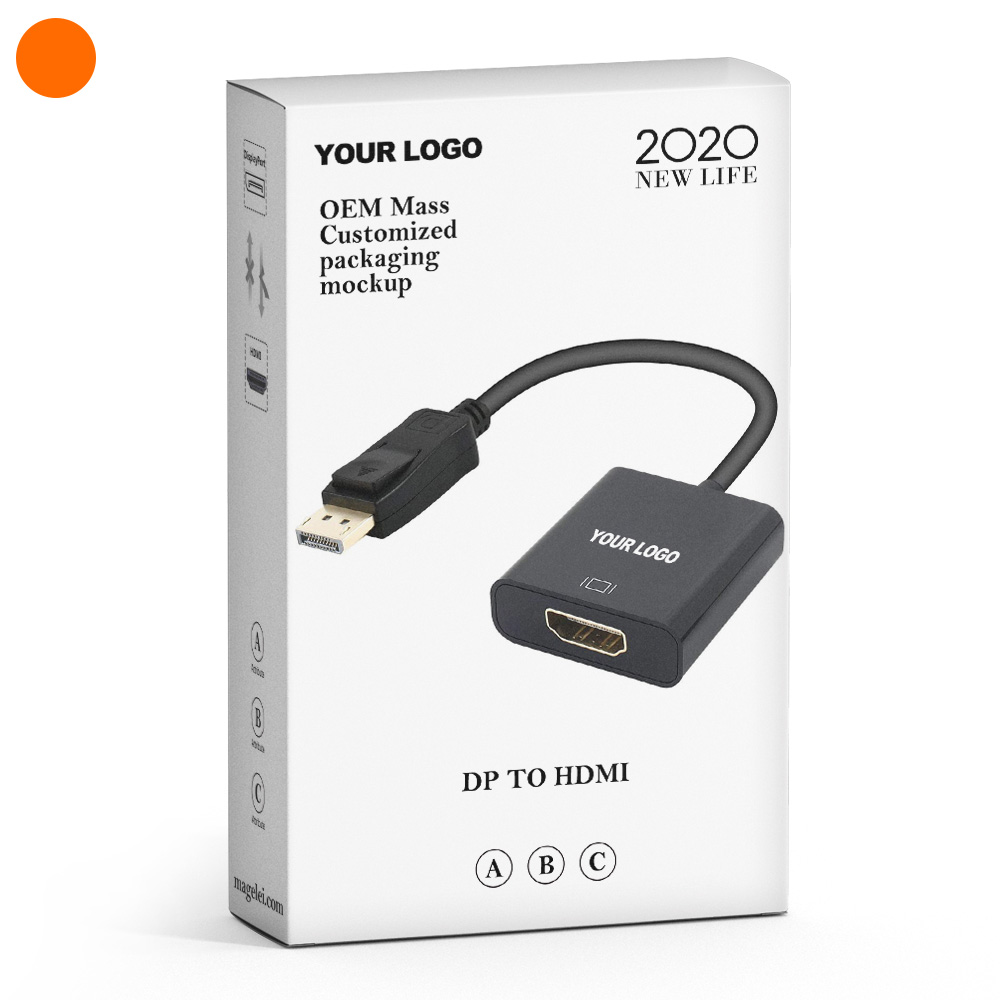Высококачественный OEM Displayport штекер-HDMI гнездо конвертер DP в HDMI адаптер черного цвета