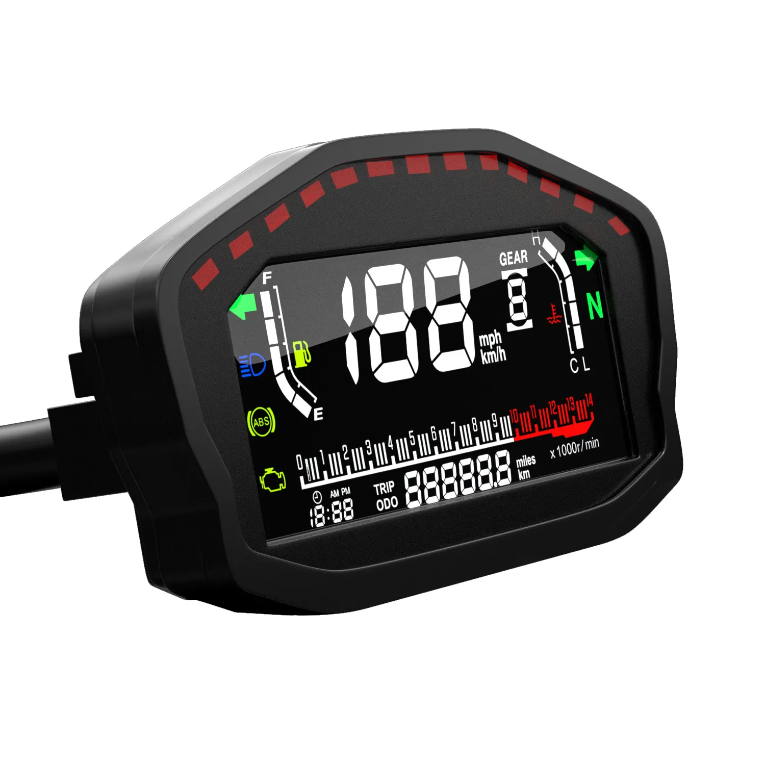 Universal Digital LCD Motorcycle Instrumentation Speedometer Odometer For Ducati Motorbike