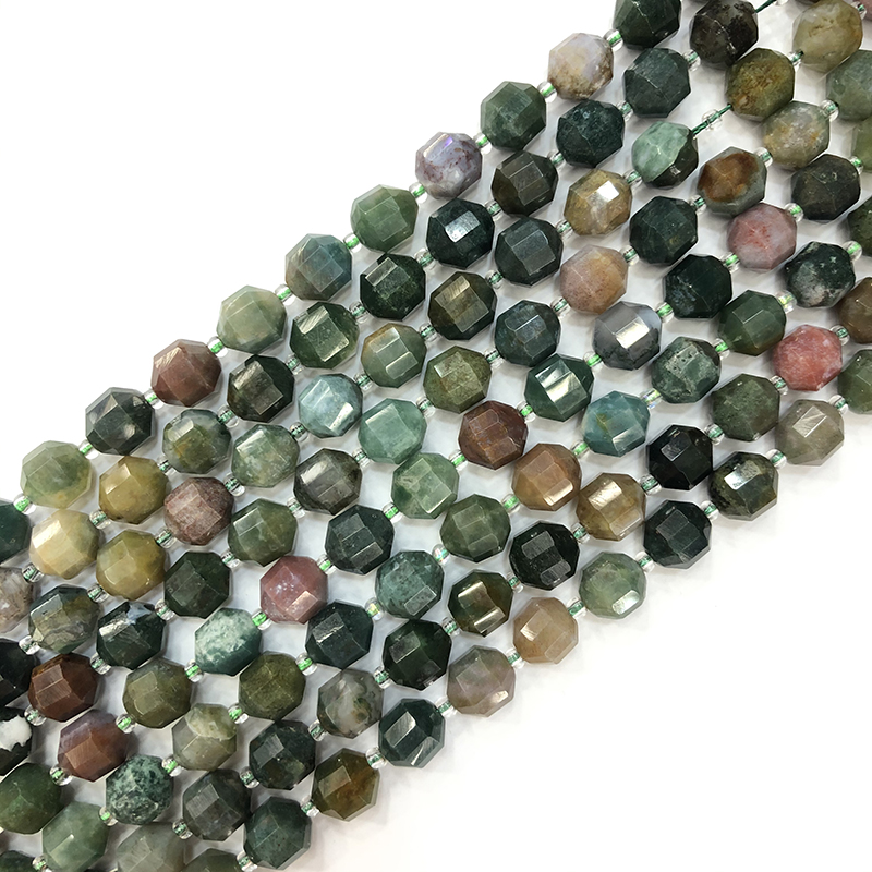 10mm Bead Bracelet Natural Stone Double Tip Indian Agate Beads Strands