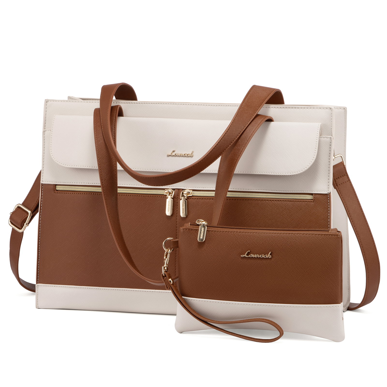 LOVEVOOK 15.6 inch Laptop Office Hand Bag Ladies Large Shoulder Satchel Bags PU Leather Women Briefcase Laptop Bags with USB