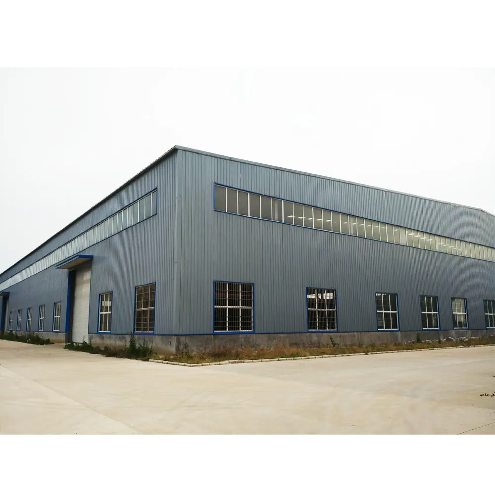light metal building construction gable frame ready made industrial steel structure warehouse