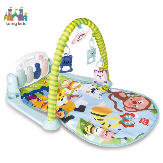 Детский игровой коврик Konig для игр в тренажерном зале, пианино, детские игрушки, сделано в Китае, коврик, игрушки для детей, Детский игровой коврик с подвесными игрушками