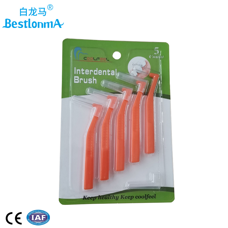 5 Pcs Cheap High Quality Hot Sale Dental L Shape Disposable Interdental Brush