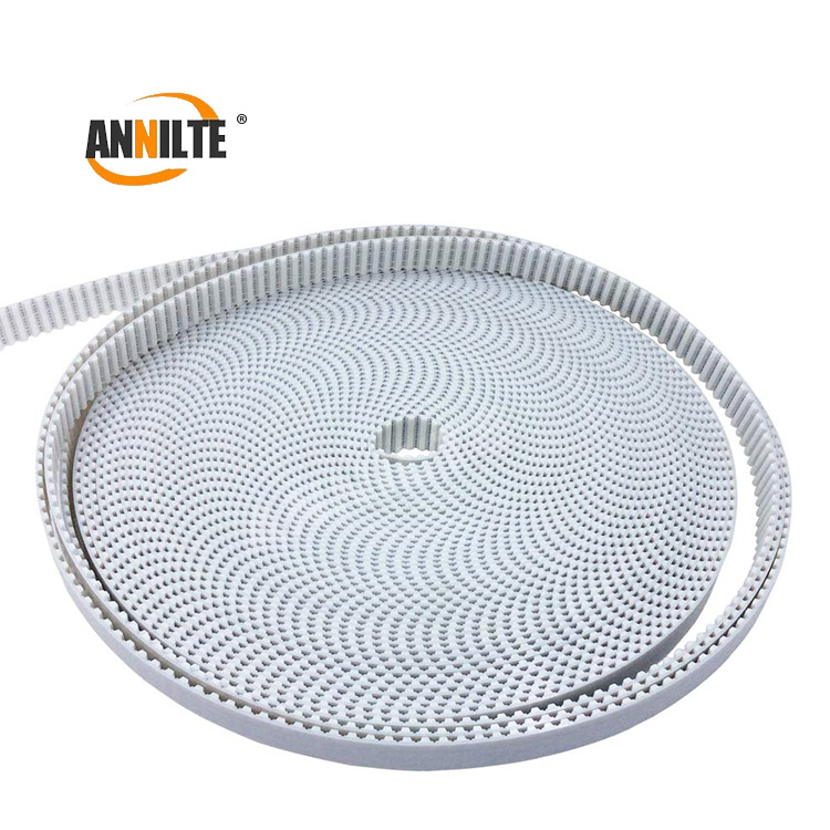 Annilte Anti-oil 25 HTD 5M PU Timing Belt White Polyurethane Belt