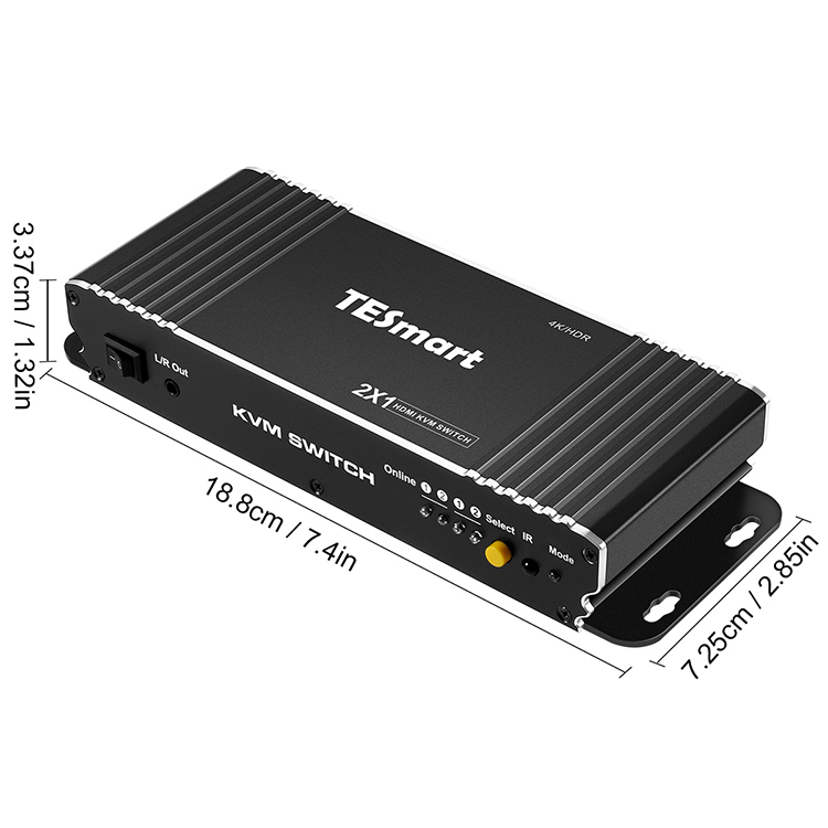 Высококачественный 4K @ 30 Гц 2 в 1 выход 2X1 HDMI KVM переключатель с поддержкой управления клавиатурой и мышью