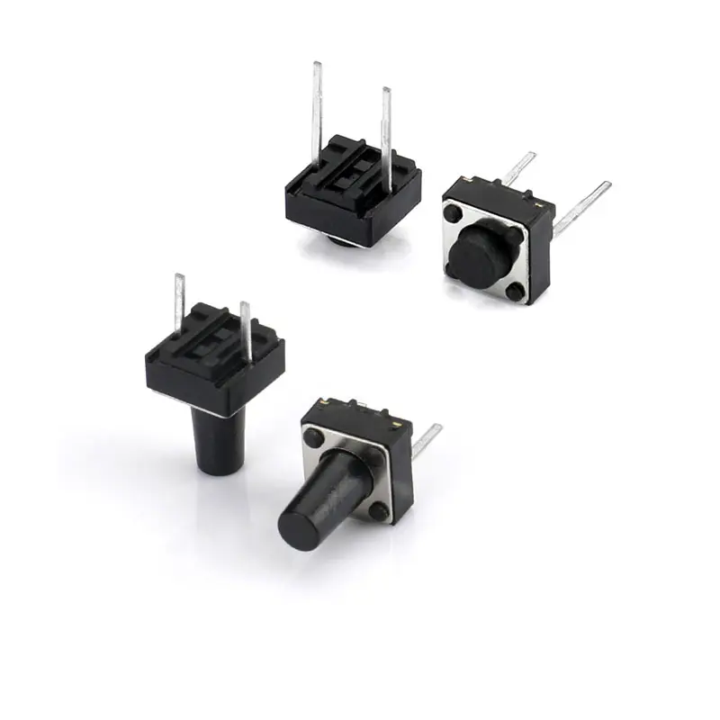 Waterproof Tact Switch 6*6mm Middle 2 Pin Switch Dip Type Tactile Push Button Switches 2 Pin Small Button Optional Height