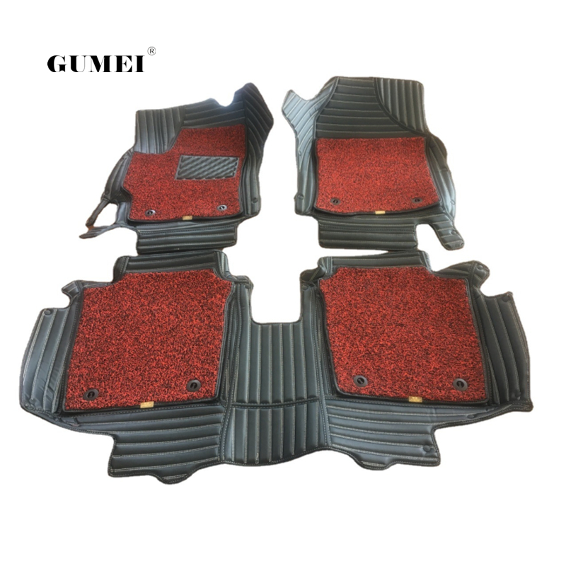 Wholesale hot selling Anti Slip 5D All Surrounded Double Layer Leather car mat no skip design Car Floor Mats