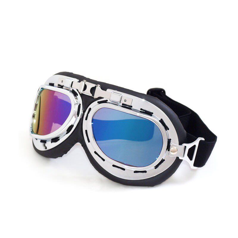 Retro Motorcycle Glasses Motorbike Pilot Steampunk Vintage ATV Biker Scooter Cruiser Jet Helmet Cycling Ski Sunglasses