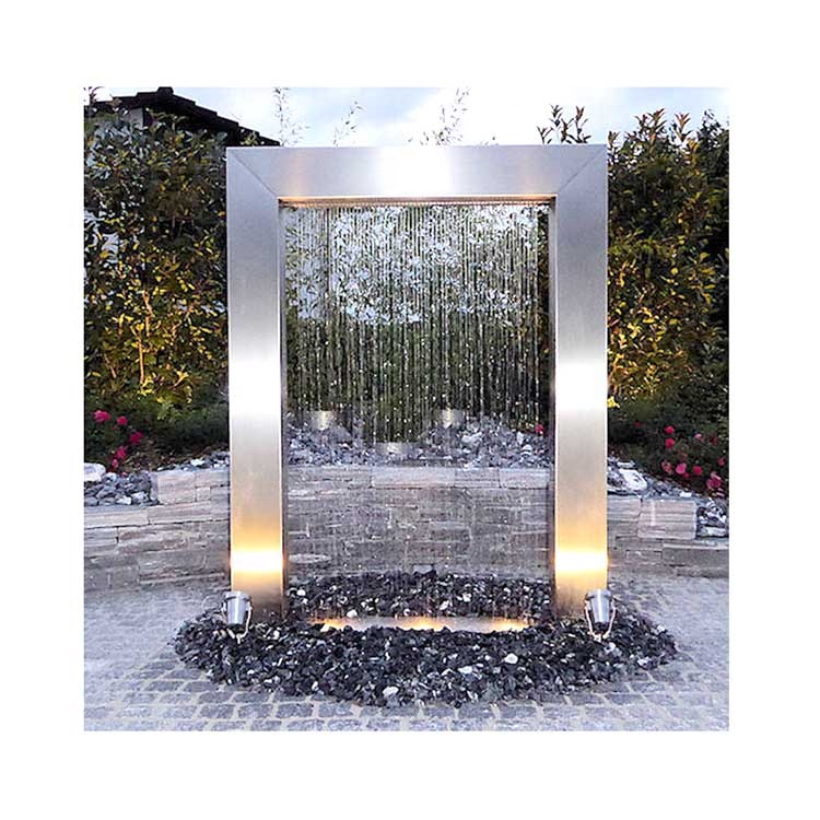Indoor Artificial Water Hook Waterfall Fountain Artificial Fountain Corten Sheet Waterfall Water Curtain
