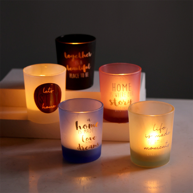 Matt Frosted White Glass Candle Jar For Wedding Candle Recyclable Container