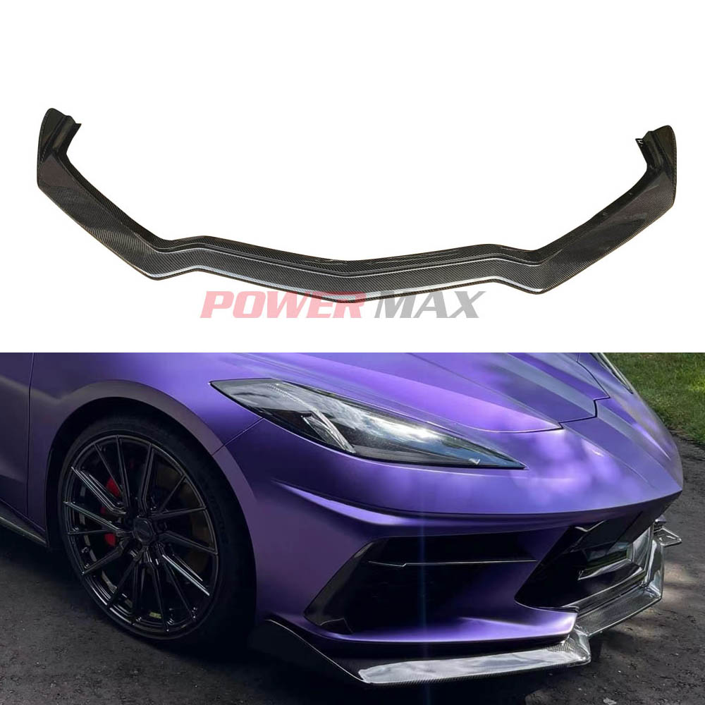 Оптовая продажа, передняя губа из углеродного волокна для Chevrolet Corvette C8 5VM, стильный передний сплиттер