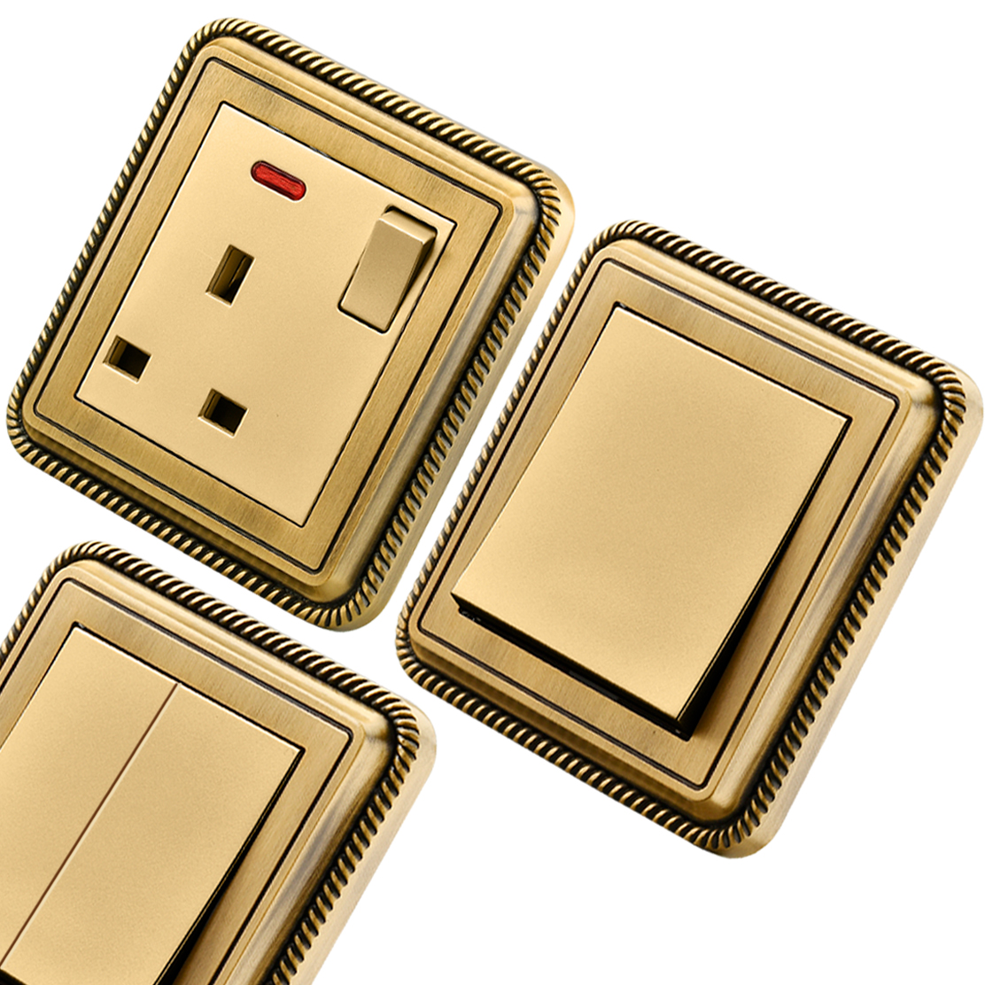 10A/16A 250V Черного и золотого цвета медный провод Рисование Панель розетка с переключателем дизайн защиты детей электрическая стенная розетка переключатель панель