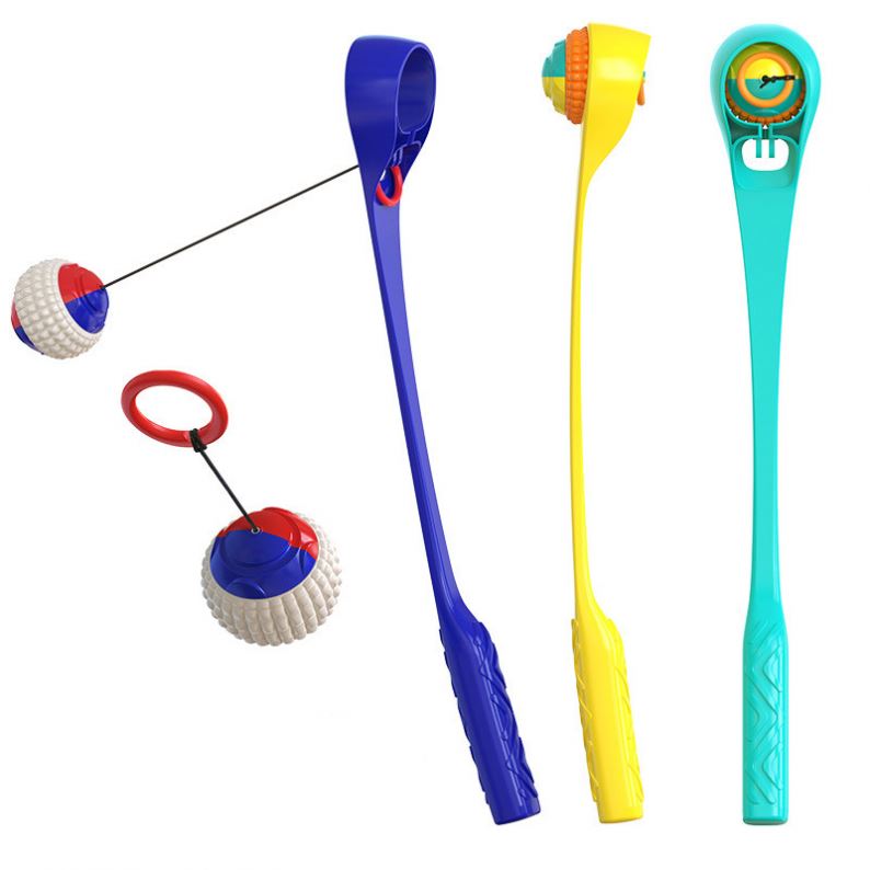 Dog Throwing Stick Outdoor Interactive Dog Walking Toy Throwing Ball Dog Toy Artifact
