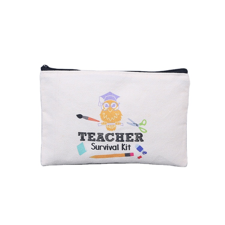 Personalized Teacher Gifts Bag Back To School Beginning of Year Teacher Cotton Pencil Bag