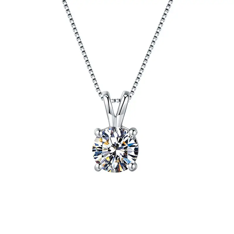 platinum jewelry necklace pt950 18k white gold moissanite prix par carat luxury queen jewelry necklace quick delivery