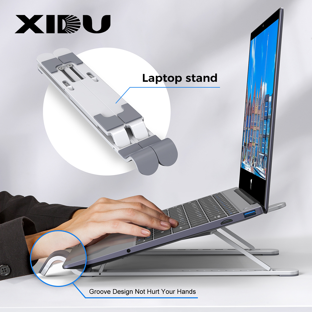 XIDU Laptop Stand Aluminium For Desk Macbook Pro Holder Adjustable Support Base Notebook Stand Portable Laptop Bracket