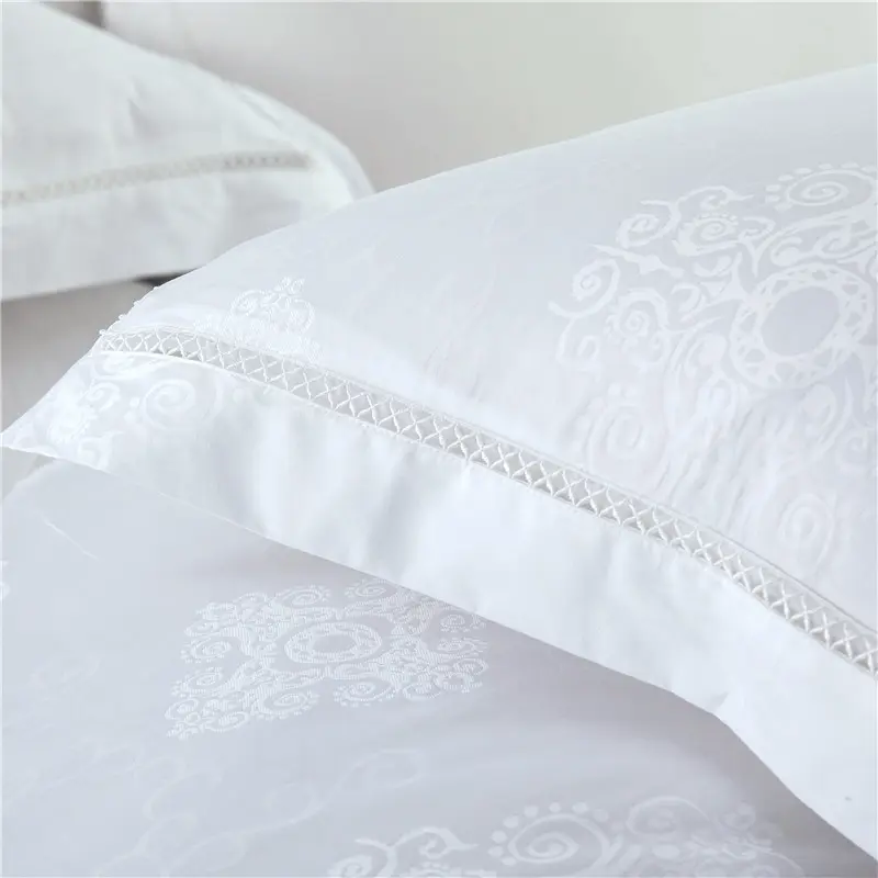 Chinese Factory white Printing  Luxury Cotton Hotel&Home 800TC Bedding Set Duvet Cover Quilt Bedding Set Bedsheets 100% Cotton