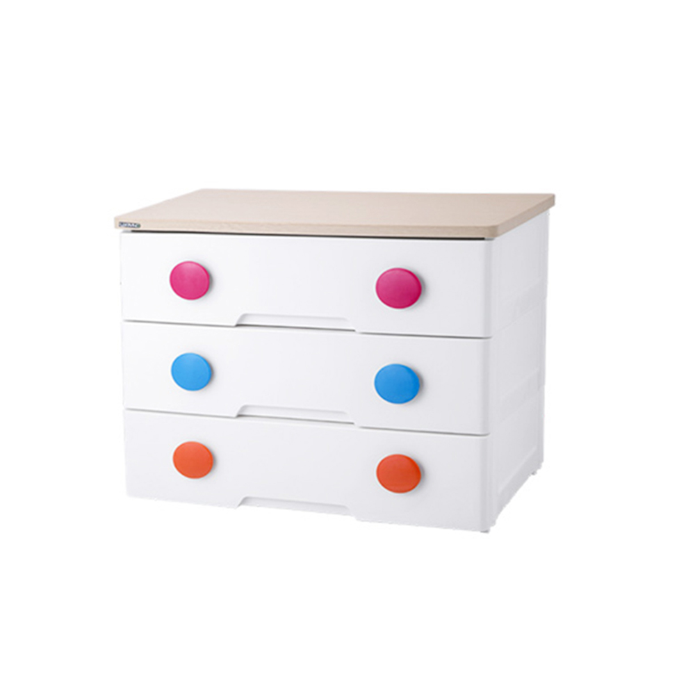 9013 High quality wooden top multi drawer plastic storage cloth toy cabinet kids
