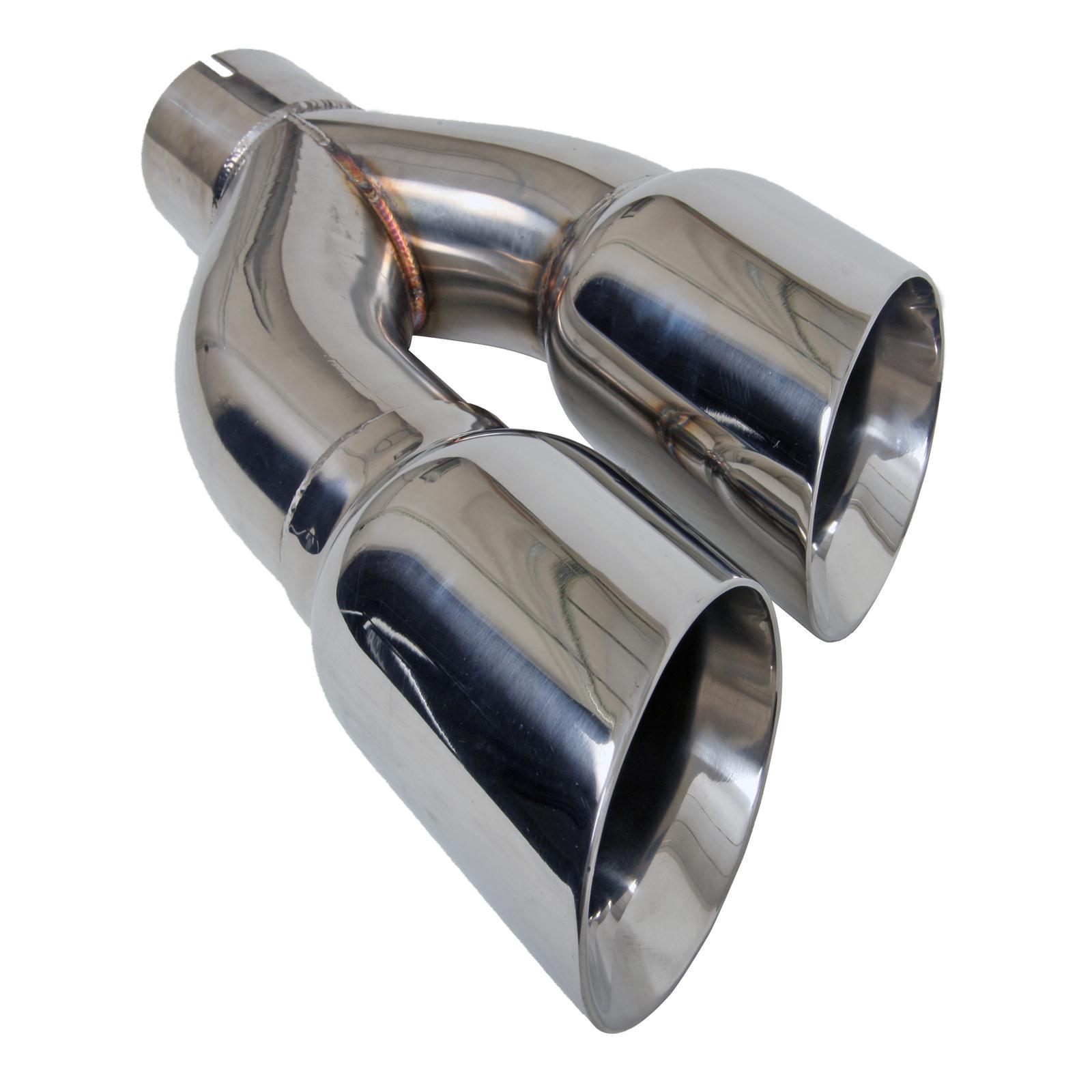 Stainless Steel Polished Exhaust Tip 2.75 In. Inlet 3.5 In. Outlet 9 in Length