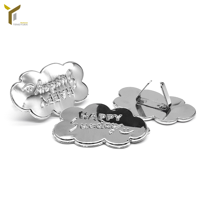 Yunduo English nickle Signage wholesale custom logo metal label custom metal letter logo for bags