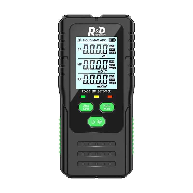 EMF Meter 3 in 1 Rechargeable Electromagnetic Field Radiation Detector Tester Handheld Portable Counter Emission Dosimeter