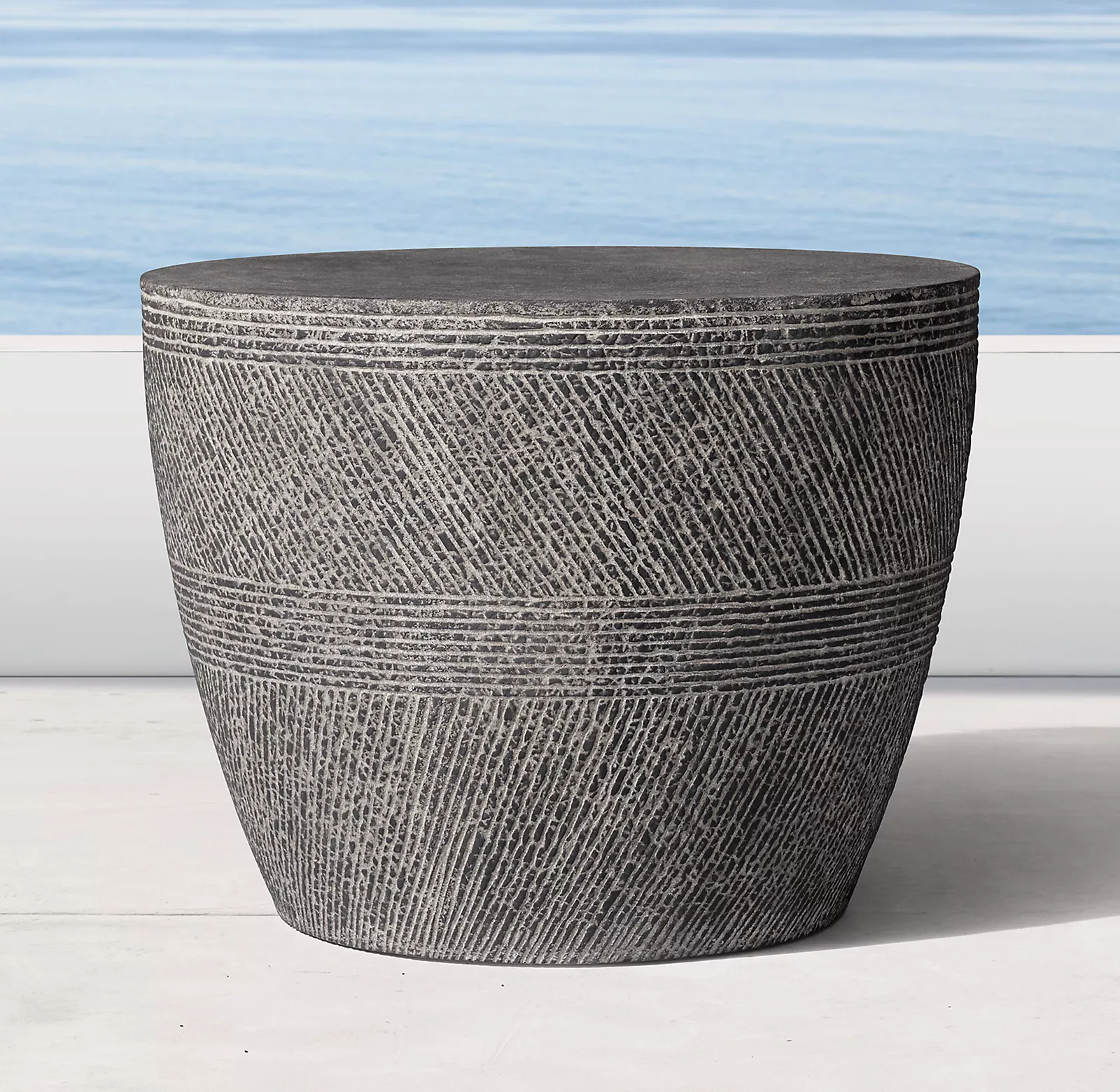 Sassanid наружный Патио Набор наружный Fiberstone GRC круглый боковой стол 21 дюйм по индивидуальному заказу