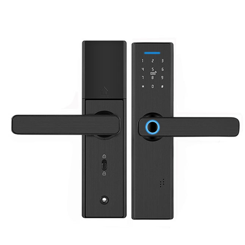 Smart Lock Door WIFI Aluminum Alloy Fingerprint Password Lock Electronic Smart Door For Tuya APP Smart Home Lock