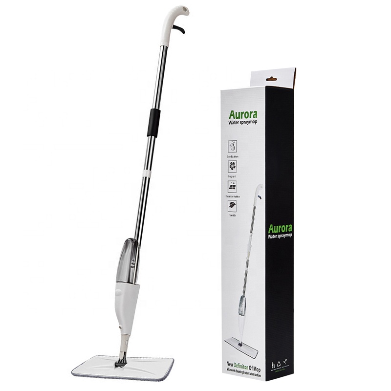 2021 New Design Micro Fabric Flat Mop Easy Cleaning Water Spay Mop With Water Bottle For Household