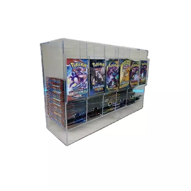 Custom Anti-UV Manufacturer Wholesale Acrylic Booster Pack Display Case Dispenser For Poke mon