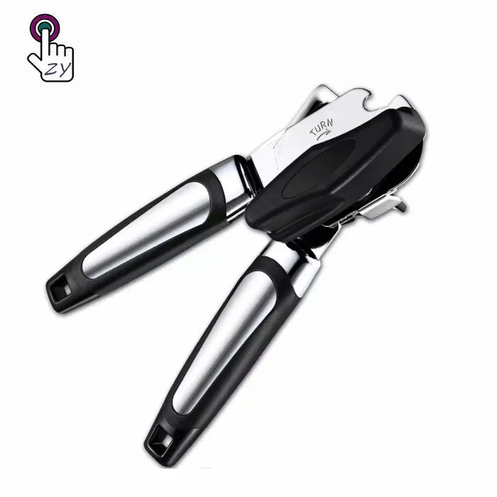 Manual Can Opener Handheld Can Opener 3-in-1 Professional Can Openers Black