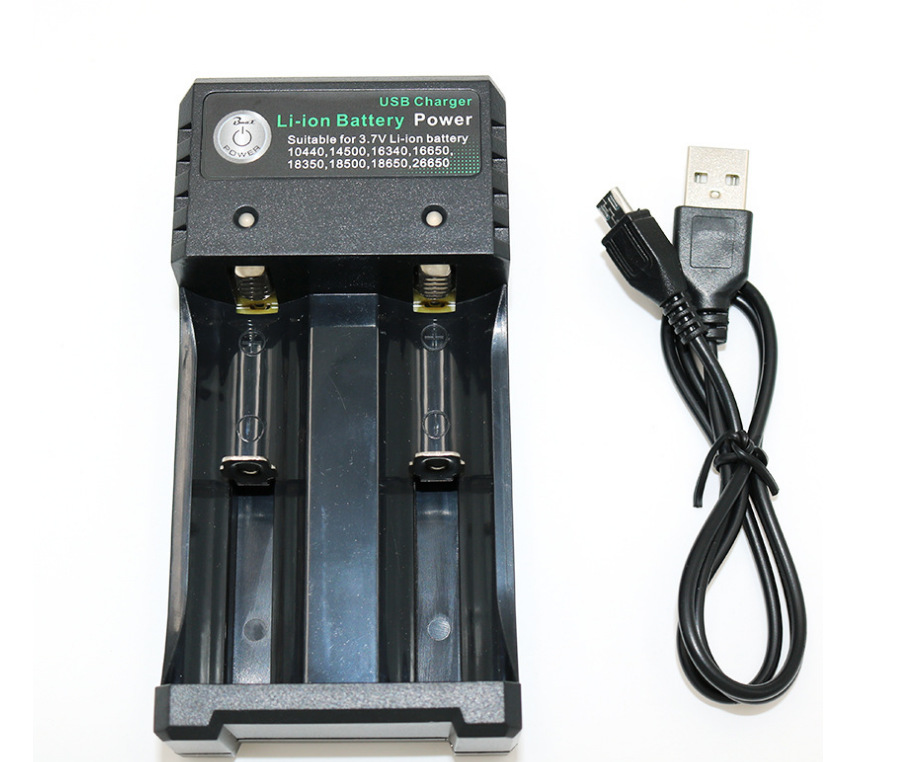 Зарядное устройство для литий-ионных аккумуляторов, 2 слота, USB 18650, 3400 мАч