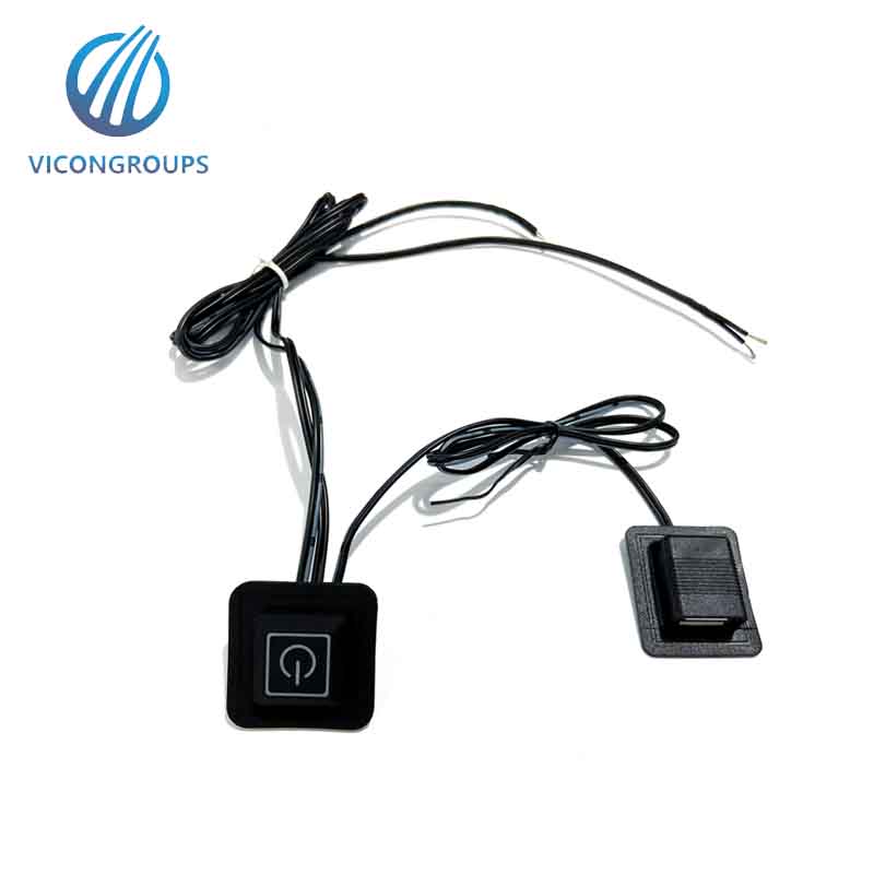 Hot selling Illuminated Square Push Button Switch 5V USB Temperature adjustment for heated vest